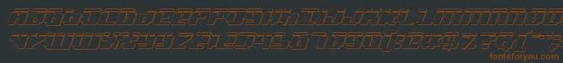 Badrobotl3Di Font – Brown Fonts on Black Background