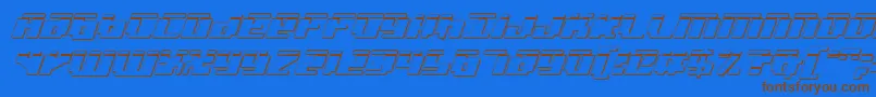 Badrobotl3Di Font – Brown Fonts on Blue Background