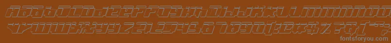 Badrobotl3Di Font – Gray Fonts on Brown Background