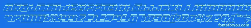 Badrobotl3Di Font – Green Fonts on Blue Background