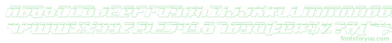 Badrobotl3Di Font – Green Fonts on White Background