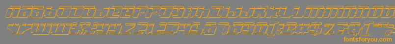 Badrobotl3Di Font – Orange Fonts on Gray Background