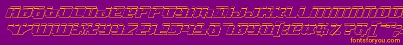 Badrobotl3Di Font – Orange Fonts on Purple Background