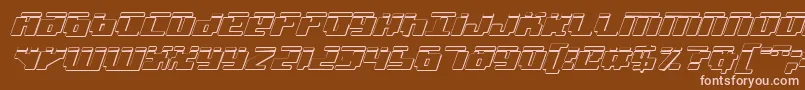 Badrobotl3Di Font – Pink Fonts on Brown Background