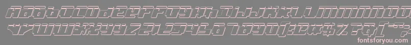 Badrobotl3Di Font – Pink Fonts on Gray Background