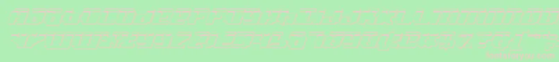 Badrobotl3Di Font – Pink Fonts on Green Background