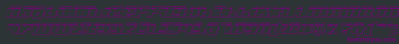 Badrobotl3Di Font – Purple Fonts on Black Background