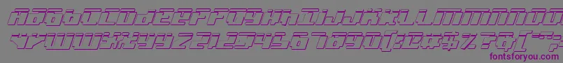 Badrobotl3Di Font – Purple Fonts on Gray Background