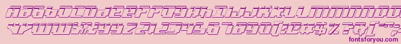 Badrobotl3Di Font – Purple Fonts on Pink Background