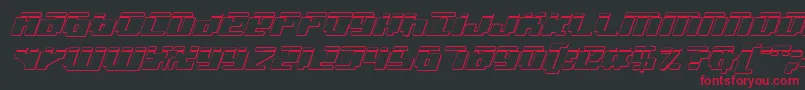 Badrobotl3Di Font – Red Fonts on Black Background