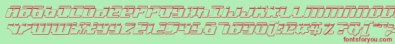 Badrobotl3Di Font – Red Fonts on Green Background