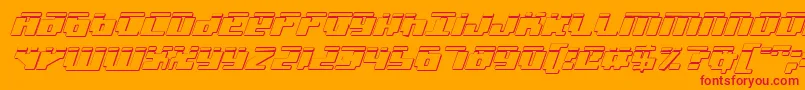 Badrobotl3Di Font – Red Fonts on Orange Background