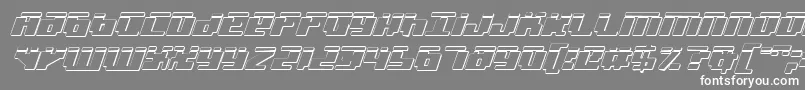 Badrobotl3Di Font – White Fonts on Gray Background