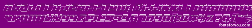 Badrobotl3Di Font – White Fonts on Purple Background