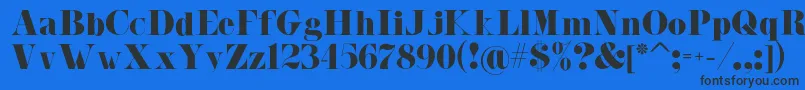Malibu Font – Black Fonts on Blue Background