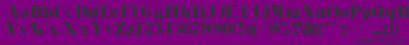 Malibu Font – Black Fonts on Purple Background