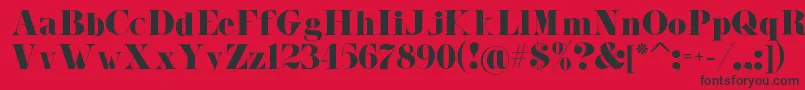 Malibu Font – Black Fonts on Red Background