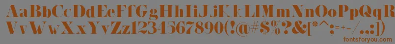 Malibu Font – Brown Fonts on Gray Background
