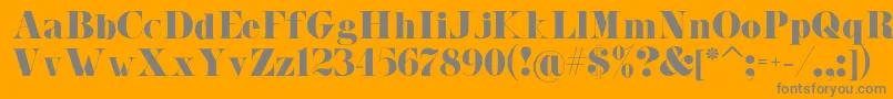 Malibu Font – Gray Fonts on Orange Background