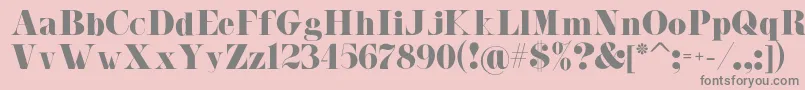Malibu Font – Gray Fonts on Pink Background