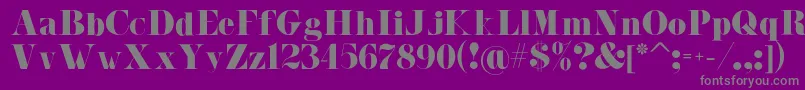 Malibu Font – Gray Fonts on Purple Background