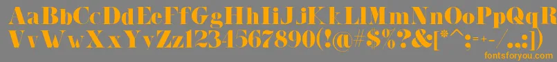 Malibu Font – Orange Fonts on Gray Background