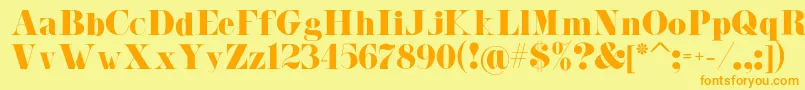 Malibu Font – Orange Fonts on Yellow Background