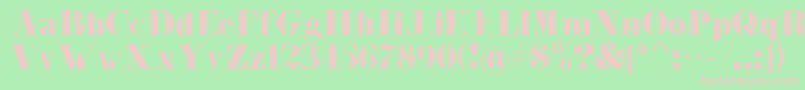 Malibu Font – Pink Fonts on Green Background