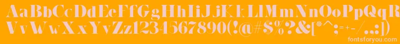 Malibu Font – Pink Fonts on Orange Background