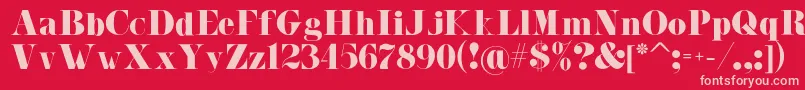 Malibu Font – Pink Fonts on Red Background