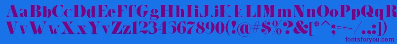 Malibu Font – Purple Fonts on Blue Background