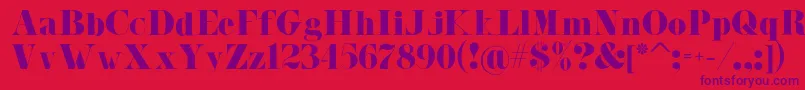 Malibu Font – Purple Fonts on Red Background