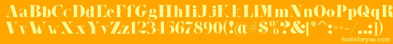 Malibu Font – Yellow Fonts on Orange Background