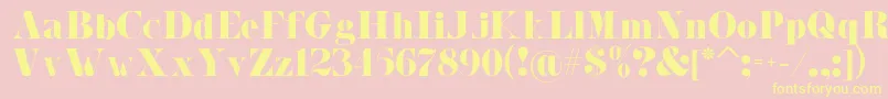 Malibu-Schriftart – Gelbe Schriften auf rosa Hintergrund