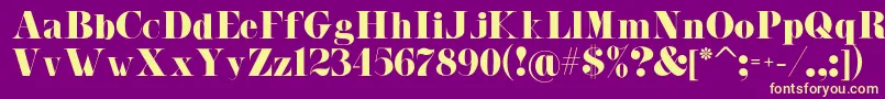 Malibu Font – Yellow Fonts on Purple Background