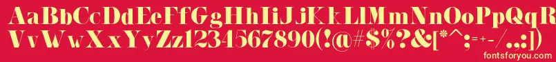 Malibu Font – Yellow Fonts on Red Background
