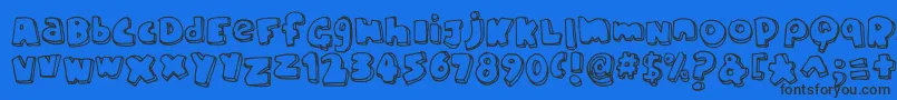 ChunkyFont Font – Black Fonts on Blue Background