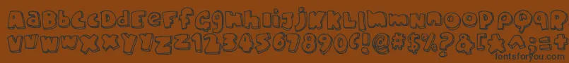 Шрифт ChunkyFont – чёрные шрифты на коричневом фоне