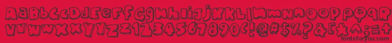 ChunkyFont Font – Black Fonts on Red Background