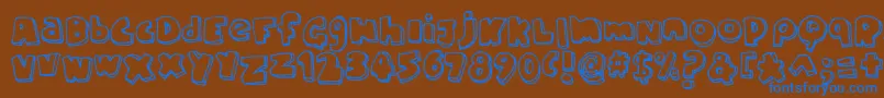 ChunkyFont Font – Blue Fonts on Brown Background