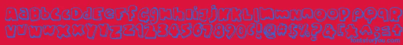 ChunkyFontフォントについての詳細 フォントChunkyFont – 赤い背景に青い文字