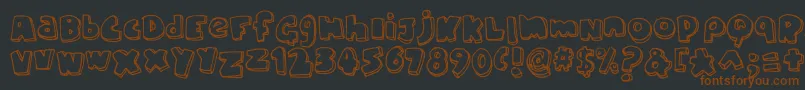 Шрифт ChunkyFont – коричневые шрифты на чёрном фоне