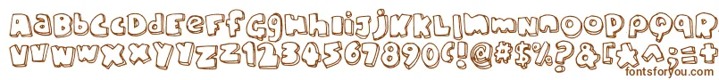 フォントChunkyFont – 白い背景に茶色のフォント