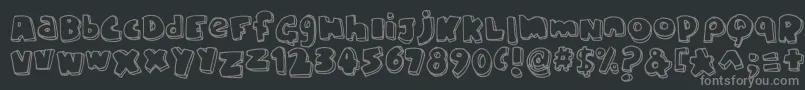 フォントChunkyFont – 黒い背景に灰色の文字