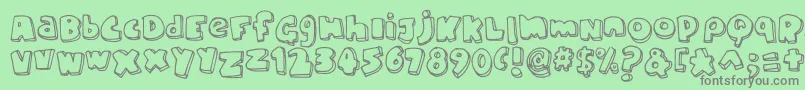 fuente ChunkyFont – Fuentes Grises Sobre Fondo Verde