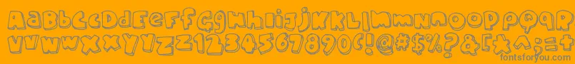 Шрифт ChunkyFont – серые шрифты на оранжевом фоне