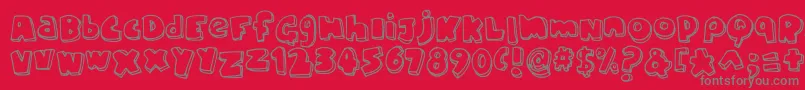 ChunkyFont Font – Gray Fonts on Red Background