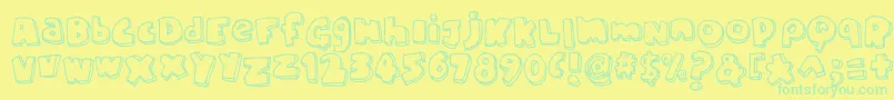 More about ChunkyFont Font ChunkyFont Font – Green Fonts on Yellow Background