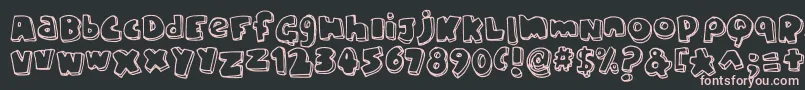 フォントChunkyFont – 黒い背景にピンクのフォント