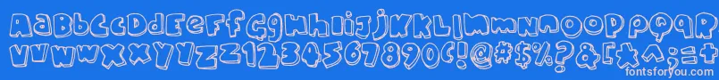 Подробнее о шрифте ChunkyFont Шрифт ChunkyFont – розовые шрифты на синем фоне